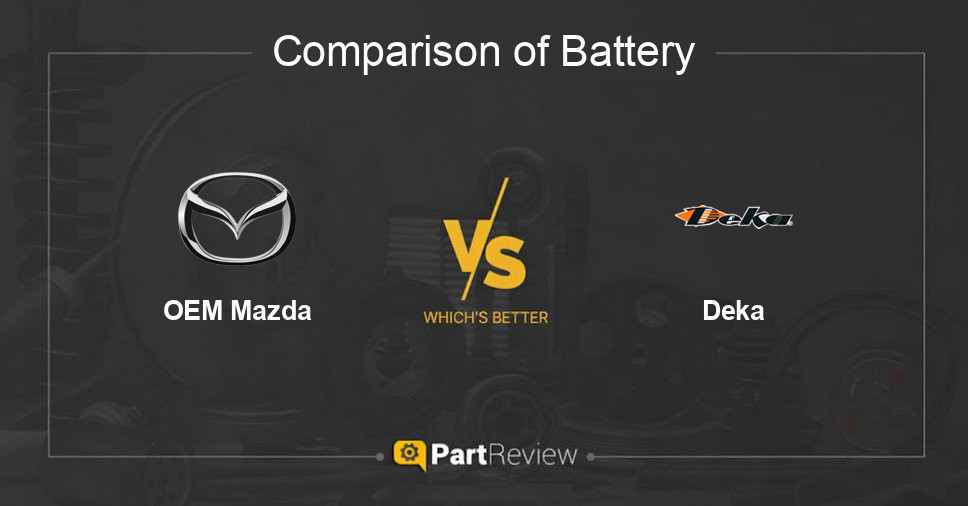 Comparison of battery OEM Mazda and Deka