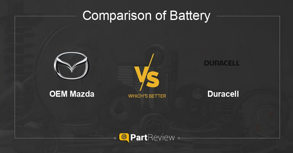 Comparison of battery OEM Mazda and Duracell
