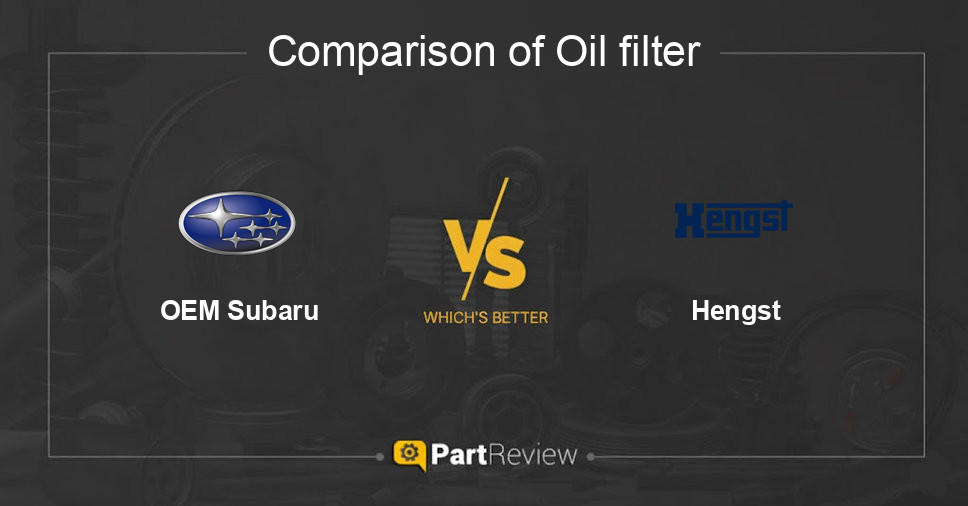 Comparison of oil filter OEM Subaru and Hengst