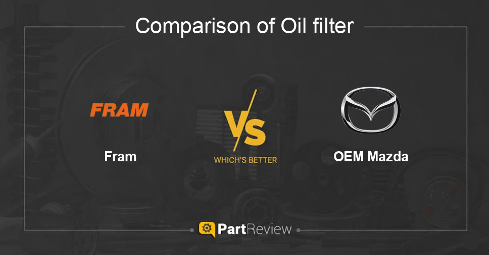 Comparison of oil filter Fram and OEM Mazda