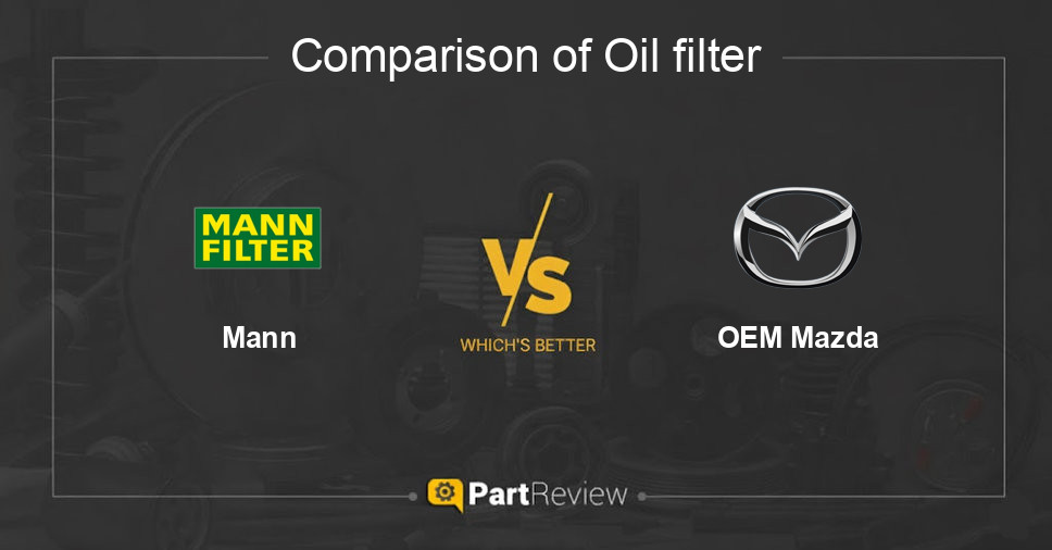 Comparison of oil filter Mann and OEM Mazda