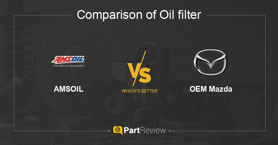 Comparison of oil filter AMSOIL and OEM Mazda