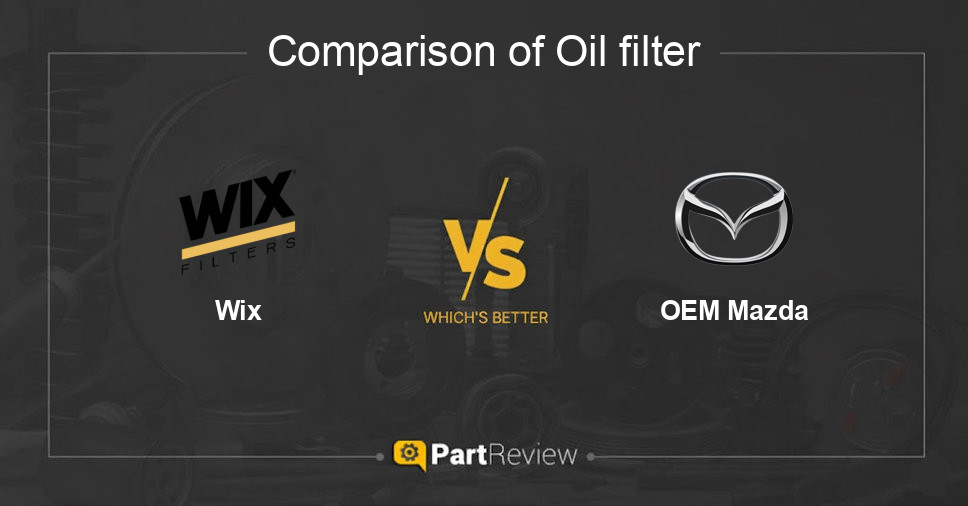 Comparison of oil filter Wix and OEM Mazda