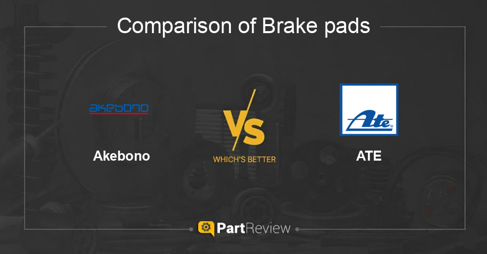 Comparison of brake pads Akebono and ATE