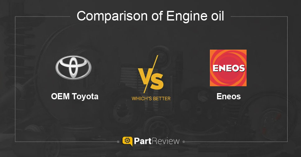 Comparison of engine oil OEM Toyota and Eneos