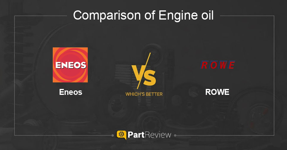 Comparison of engine oil Eneos and ROWE