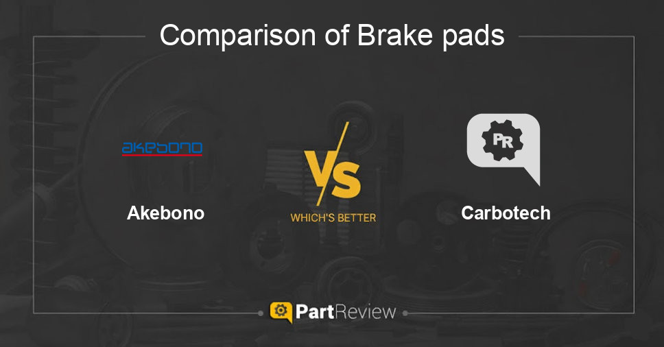 Comparison of brake pads Akebono and Carbotech