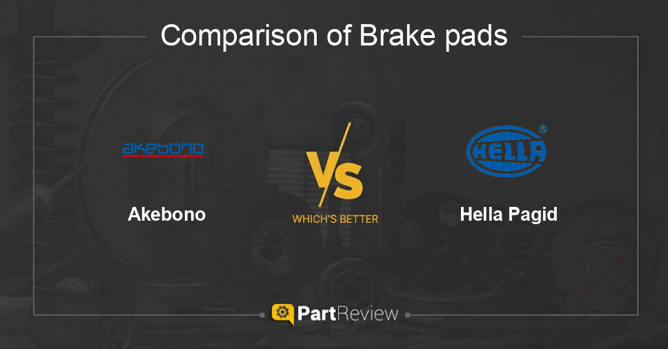 Comparison of brake pads Akebono and Hella Pagid