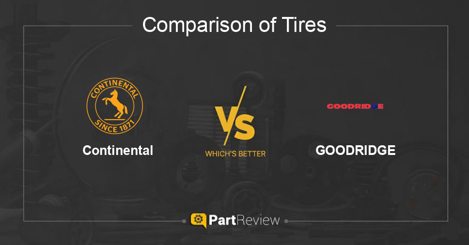 Comparison of tires Continental and GOODRIDGE