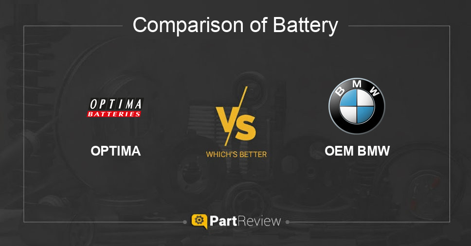 Comparison of battery OPTIMA and OEM BMW