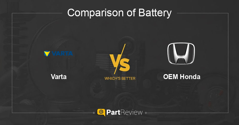 Comparison of battery Varta and OEM Honda