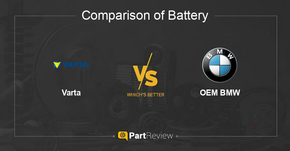 Comparison of battery Varta and OEM BMW