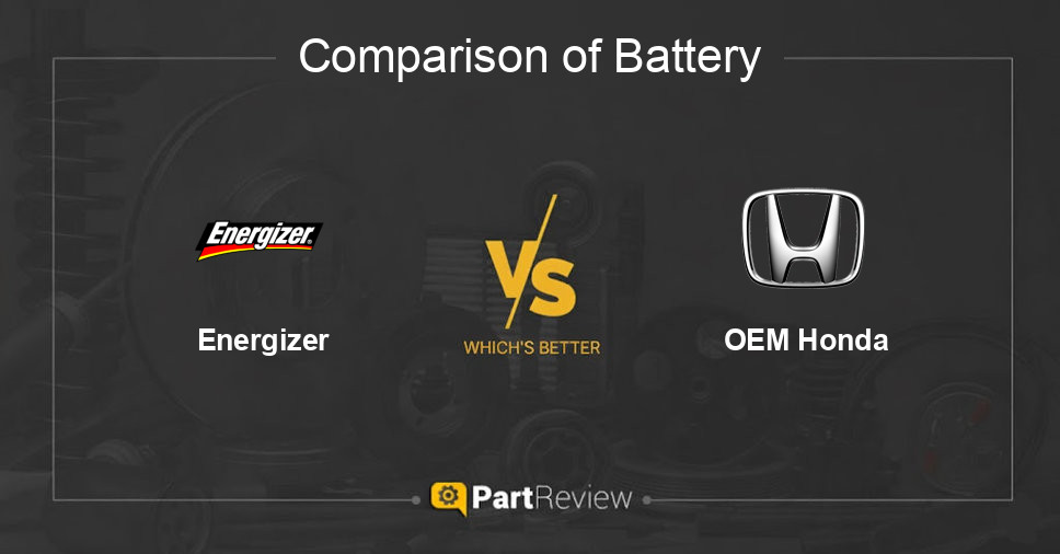 Comparison of battery Energizer and OEM Honda