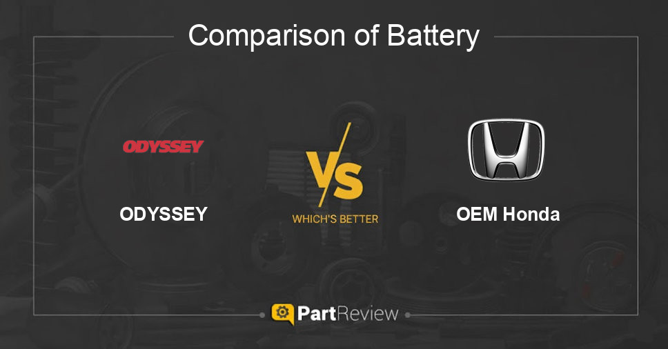 Comparison of battery ODYSSEY and OEM Honda