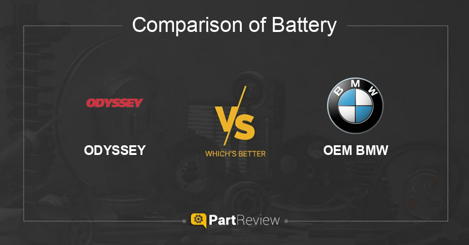 Comparison of battery ODYSSEY and OEM BMW