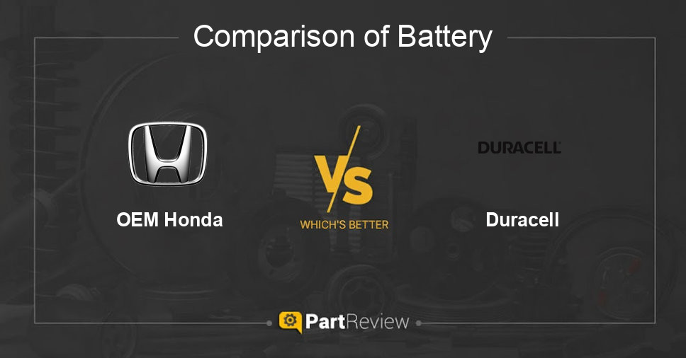 Comparison of battery OEM Honda and Duracell