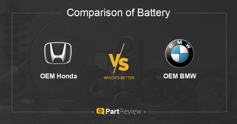 Comparison of battery OEM Honda and OEM BMW
