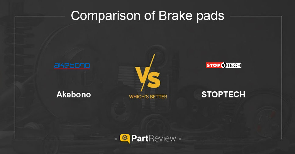 Comparison of brake pads Akebono and STOPTECH