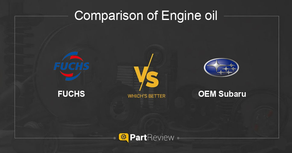 Comparison of engine oil FUCHS and OEM Subaru