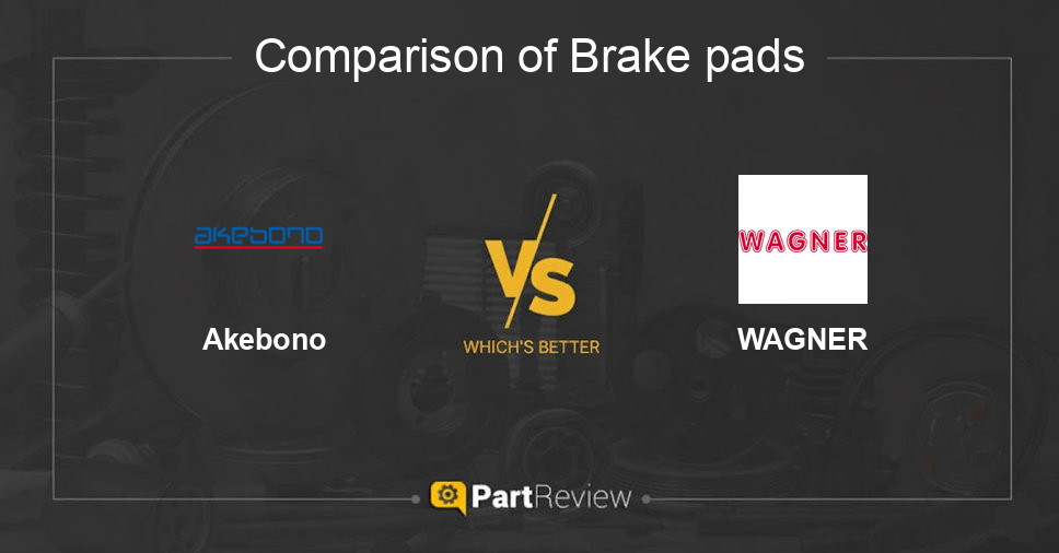 Comparison of brake pads Akebono and WAGNER