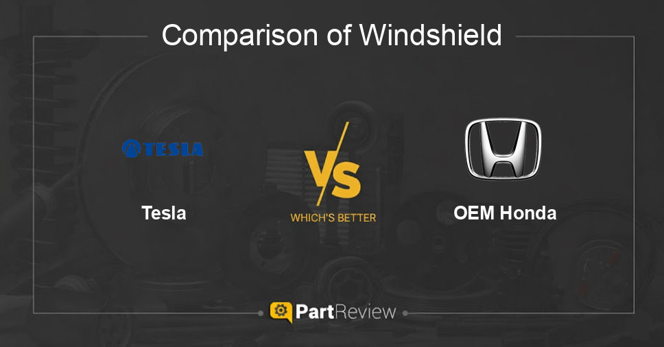 Comparison of windshield Tesla and OEM Honda