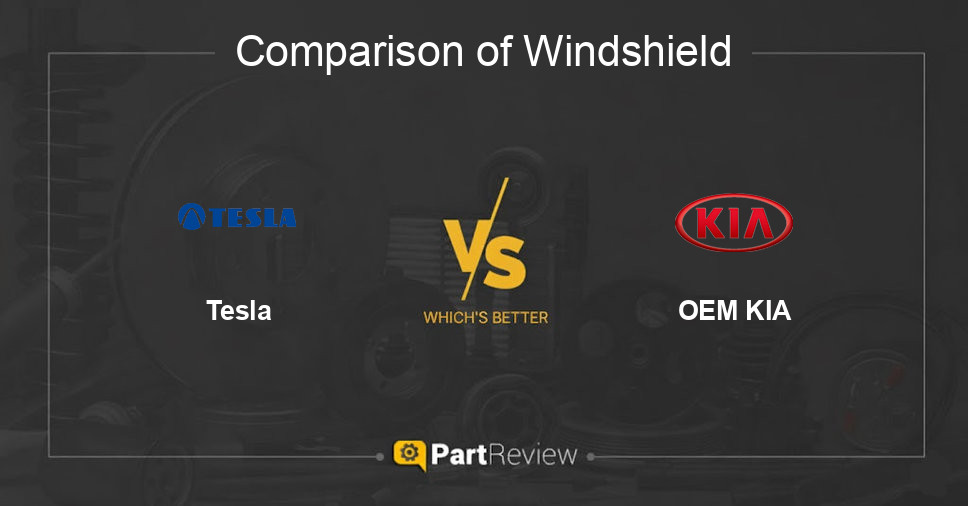 Comparison of windshield Tesla and OEM KIA