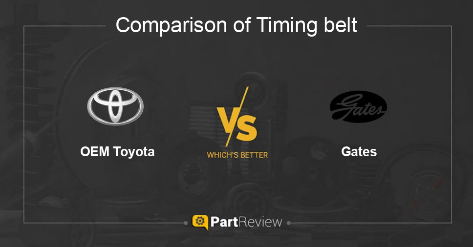Comparison of timing belt OEM Toyota and Gates