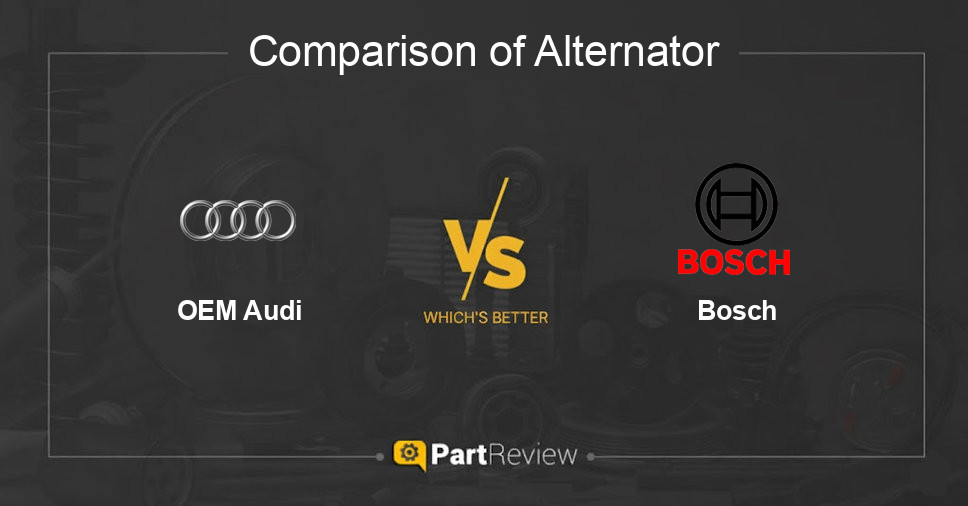 Comparison of alternator OEM Audi and Bosch