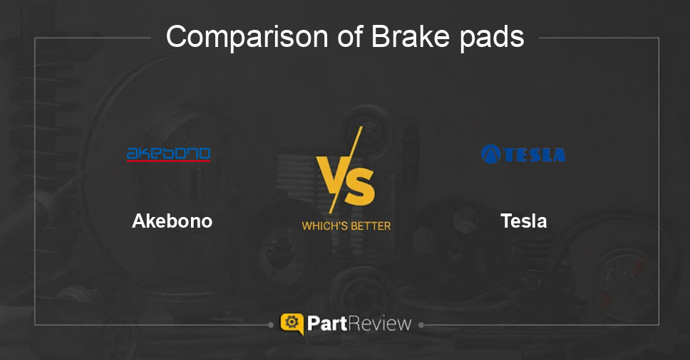 Comparison of brake pads Akebono and Tesla