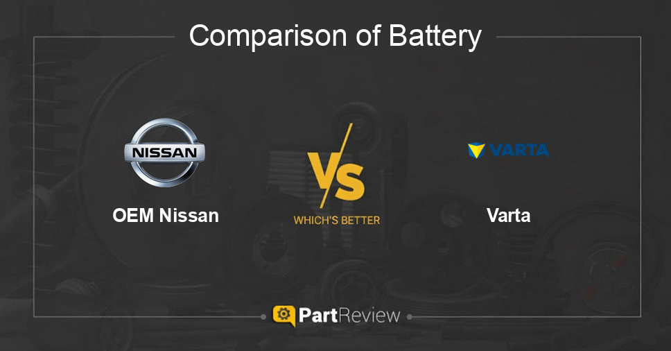 Comparison of battery OEM Nissan and Varta