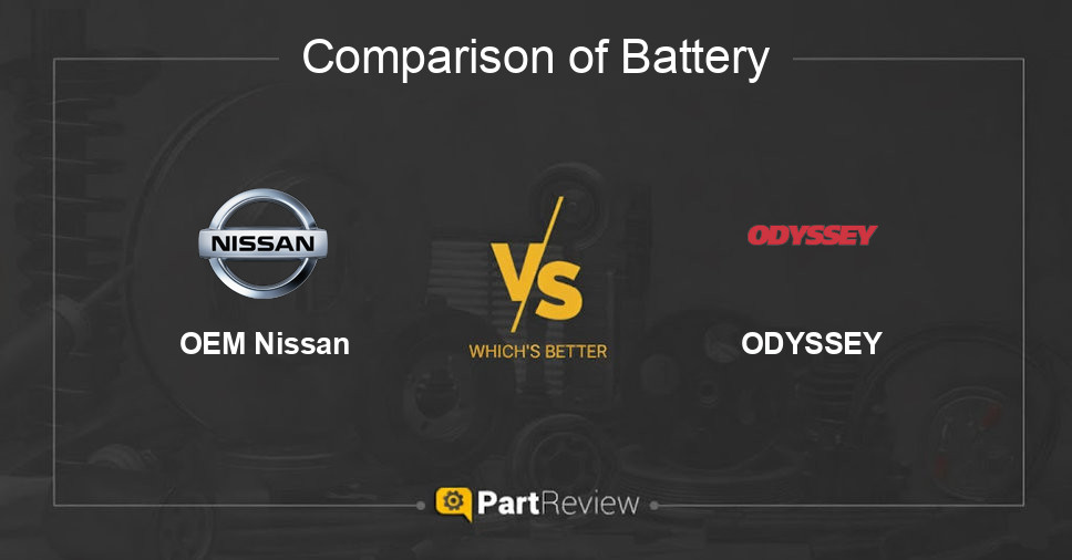 Comparison of battery OEM Nissan and ODYSSEY