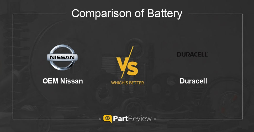 Comparison of battery OEM Nissan and Duracell