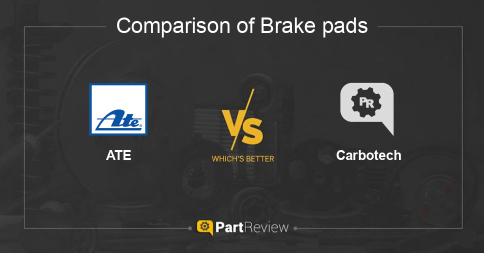 Comparison of brake pads ATE and Carbotech