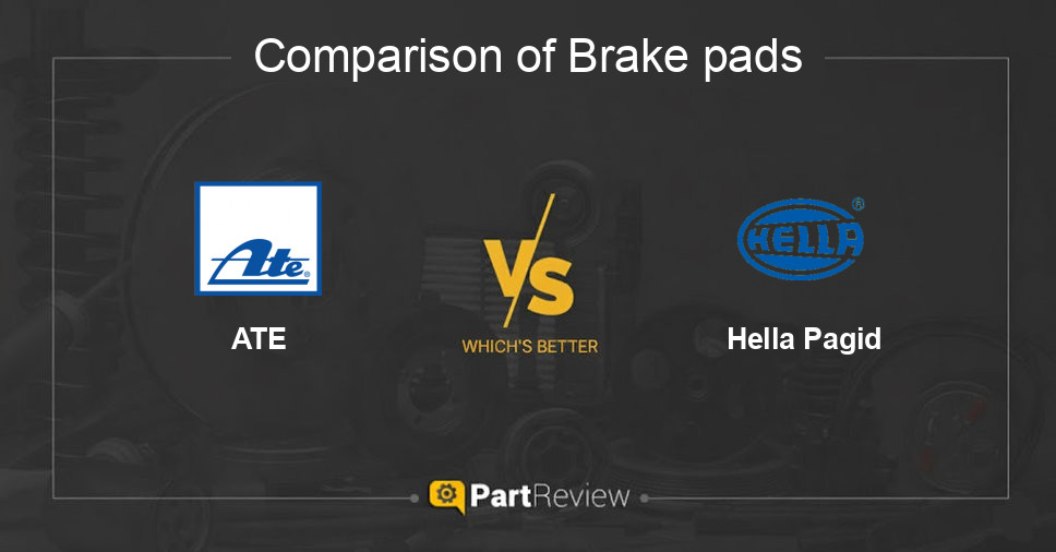 Comparison of brake pads ATE and Hella Pagid