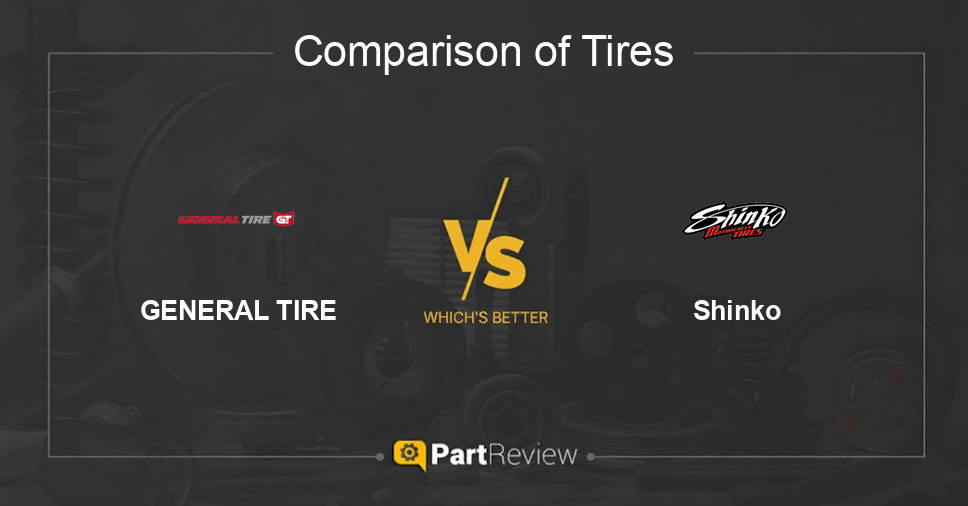 Comparison of tires GENERAL TIRE and Shinko