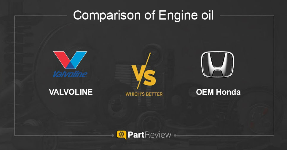 Comparison of engine oil VALVOLINE and OEM Honda