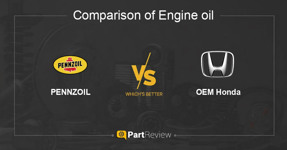 Comparison of engine oil PENNZOIL and OEM Honda
