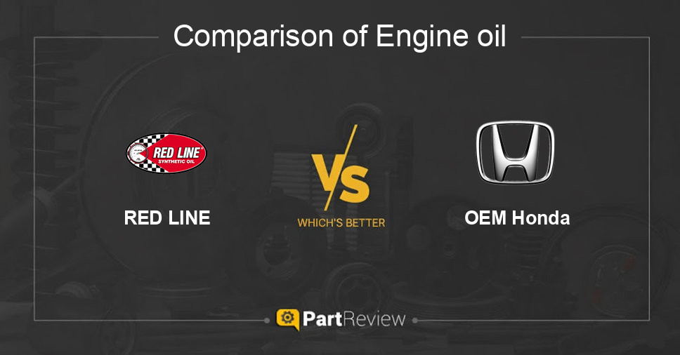 Comparison of engine oil RED LINE and OEM Honda