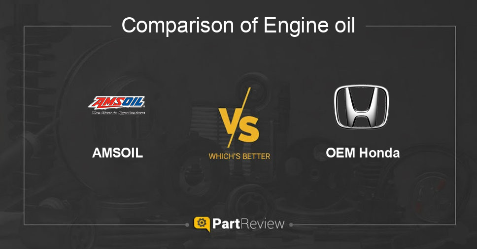 Comparison of engine oil AMSOIL and OEM Honda