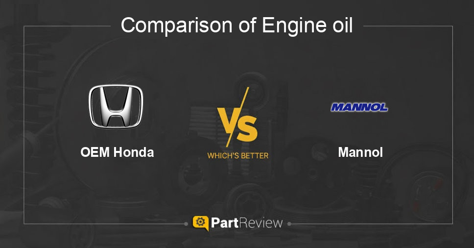 Comparison of engine oil OEM Honda and Mannol