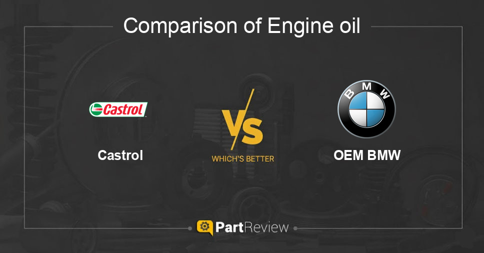 Comparison of engine oil Castrol and OEM BMW