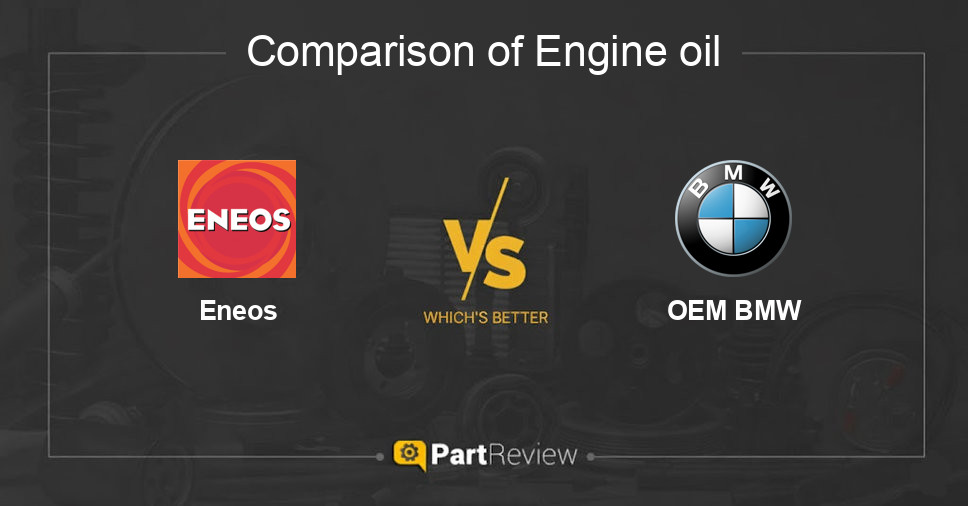 Comparison of engine oil Eneos and OEM BMW