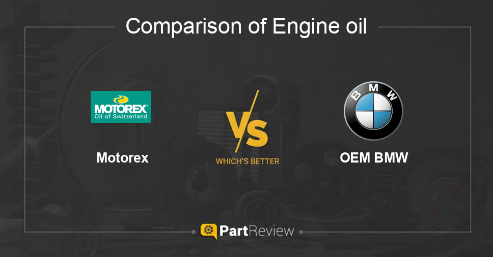Comparison of engine oil Motorex and OEM BMW