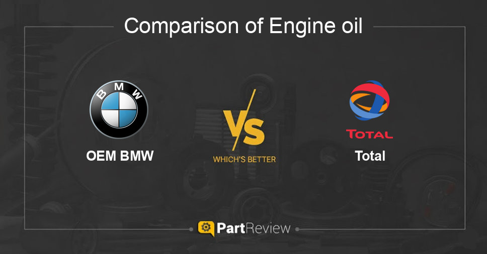 Comparison of engine oil OEM BMW and Total