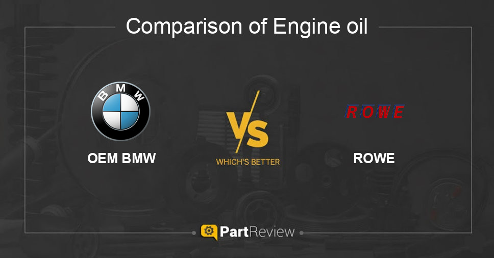 Comparison of engine oil OEM BMW and ROWE