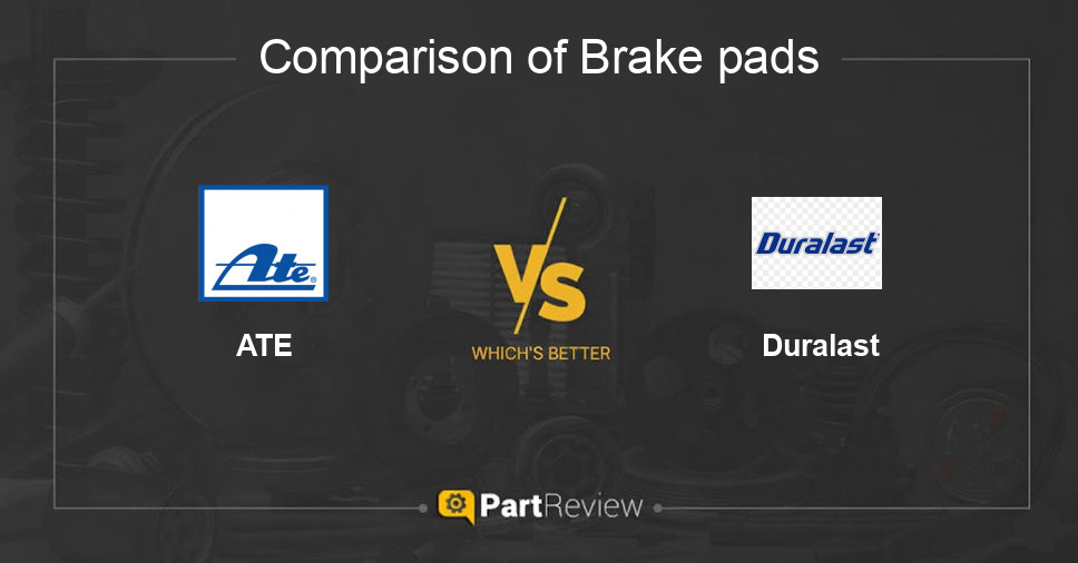 Comparison of brake pads ATE and Duralast