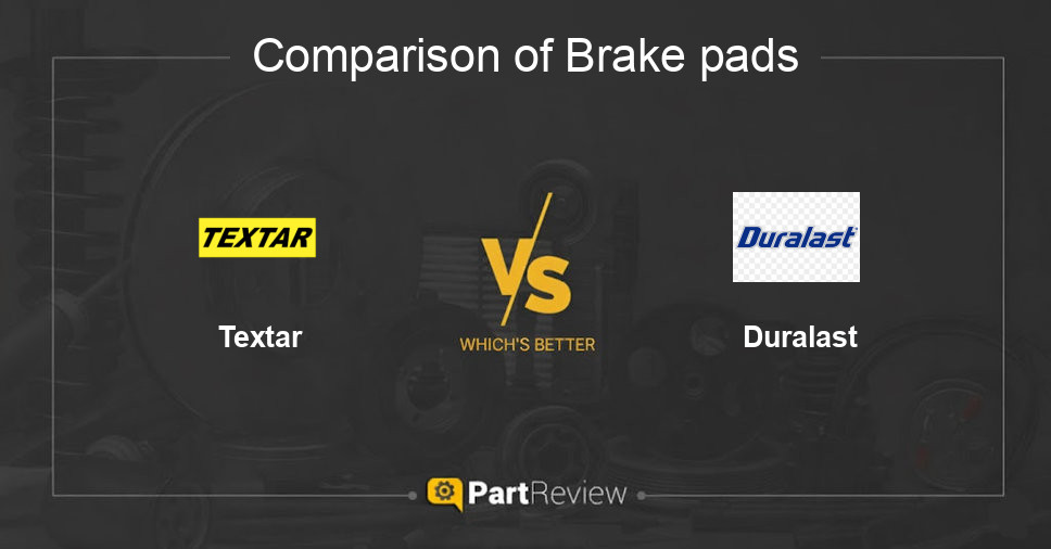 Comparison of brake pads Textar and Duralast