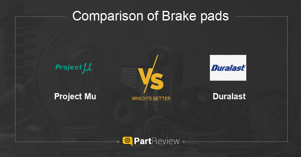 Comparison of brake pads Project Mu and Duralast