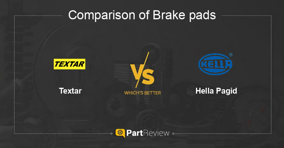 Comparison of brake pads Textar and Hella Pagid