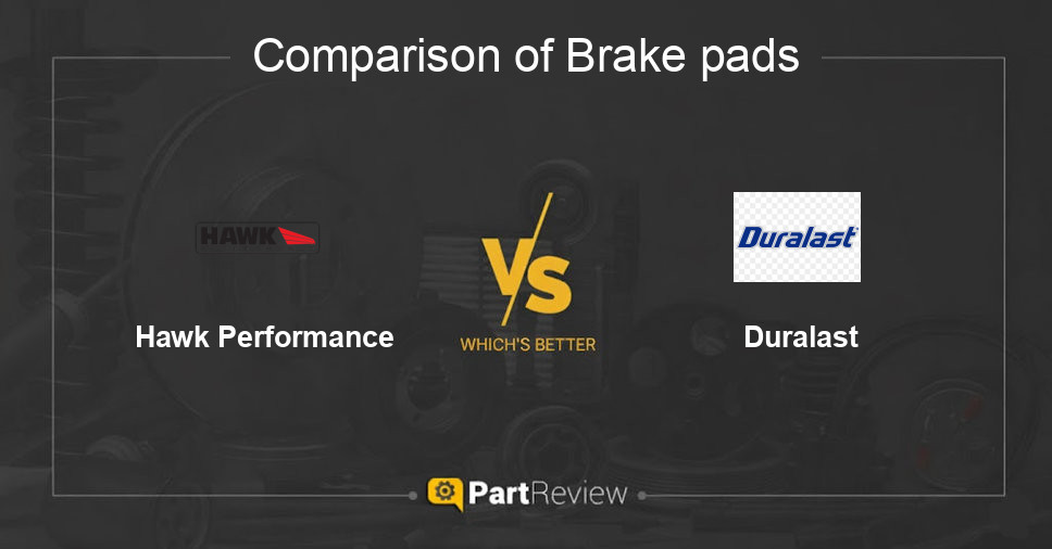 Comparison of brake pads Hawk Performance and Duralast